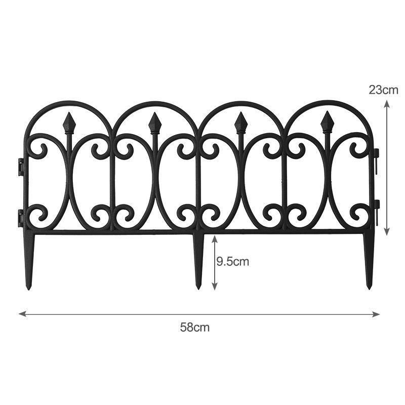 European-Style Plastic Garden Fence - Decorative & Practical Garden Border Fence