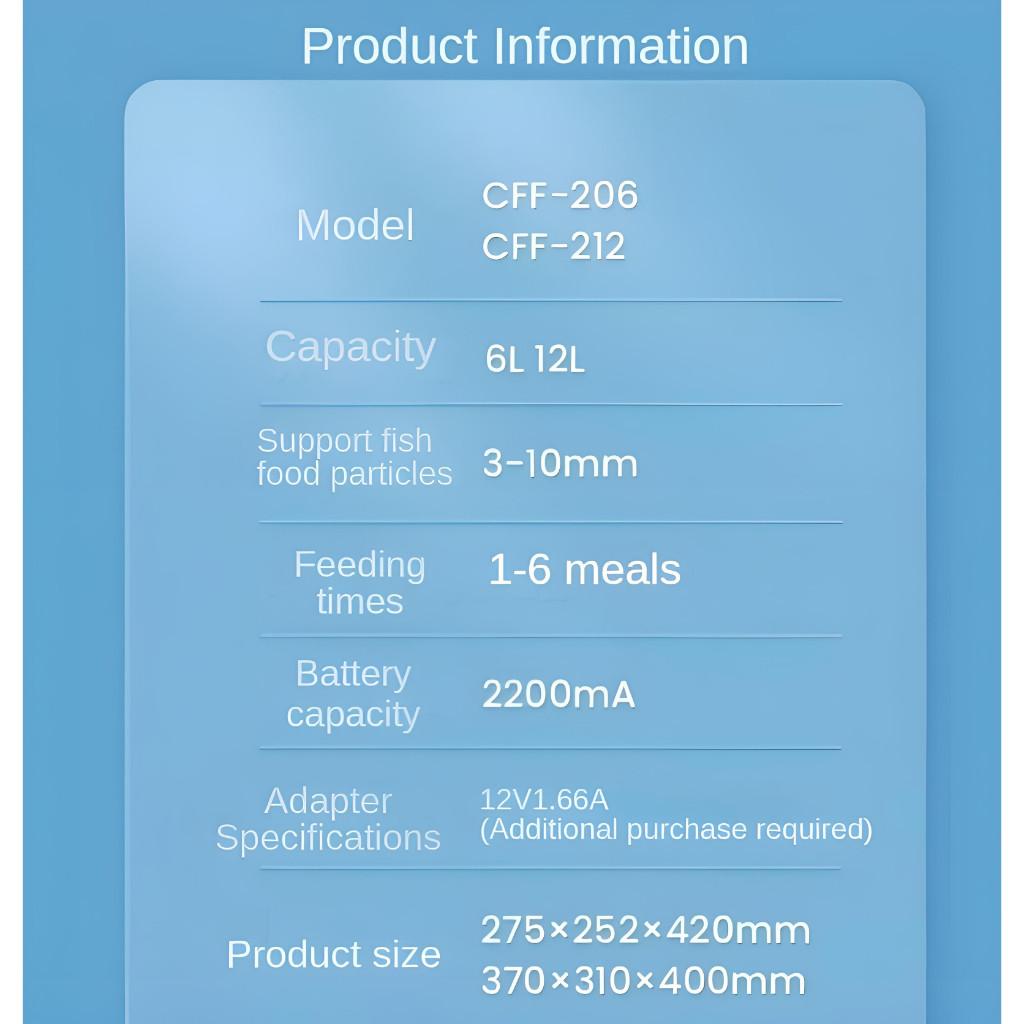 6L/12L Adjustable Timer Food Dispenser Pond Aquarium Outdoor Intelligent Feeding Machine Solar Energy Automatic Fish Feeder