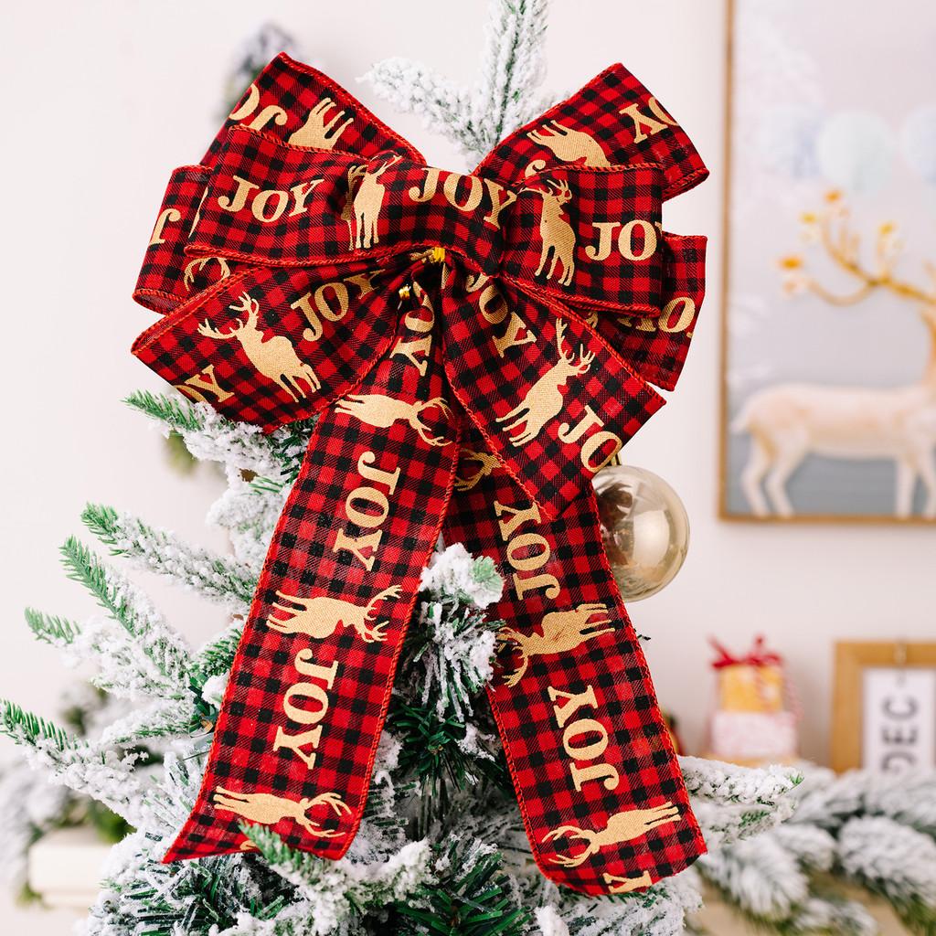 Decorative Christmas Whimsical Bows In Bright Fabrics For Joyful Decor Seasonal