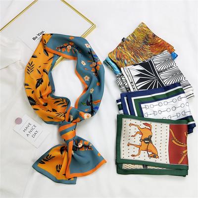 New Scarves Silk Scarves Women'S Spring And Autumn Season Long Decorative Professional Scarves Summer Thin Styles Paired With Shirts Stylish
