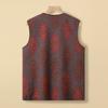 Elderly Women's V-Neck Spring Autumn Loose Vest
