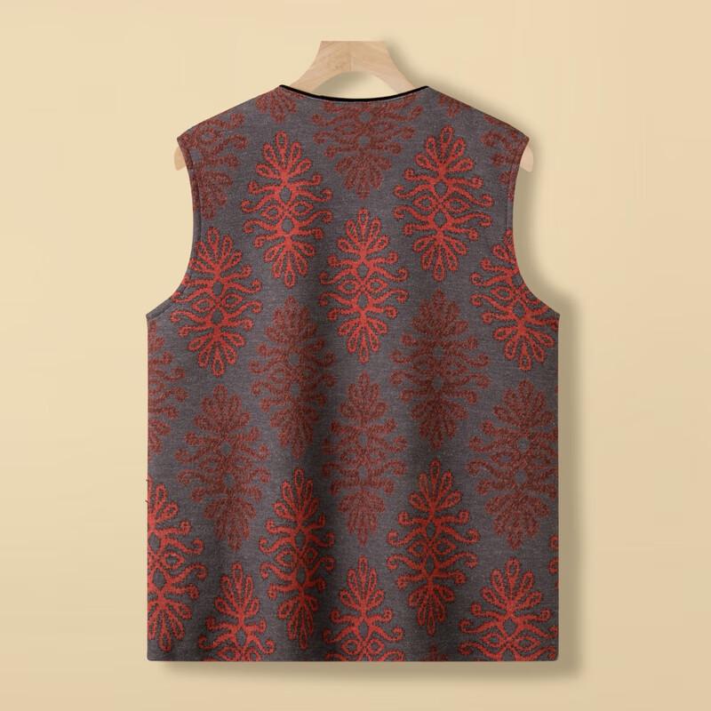 Elderly Women's V-Neck Spring Autumn Loose Vest