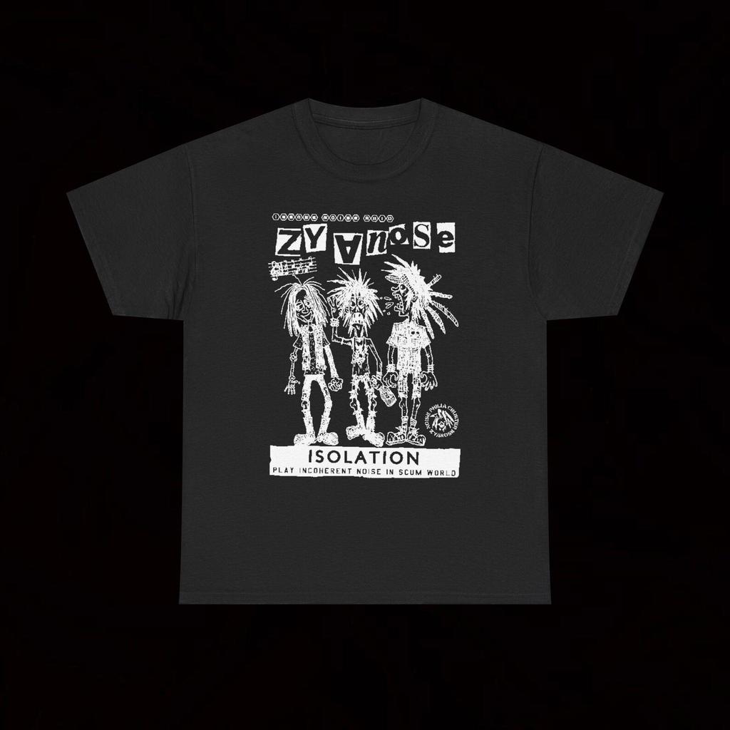 Zyanose Isolation T-Shirt Vintage Hardcore Crust Punk Electro Hippies Gloom Disclose Death Dust Extractor Skunk Sacrilege Destroy Defector
