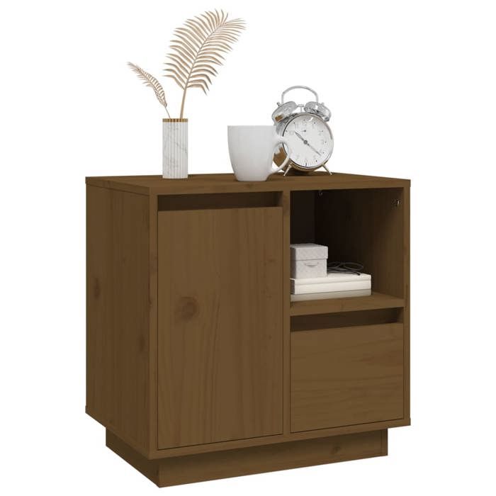 Exclusive House - Honey Brown Bedside Table 50x34x50 Cm Solid Pine Wood
