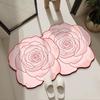Light Luxury Flower Diatom Mud Bathroom Floor Mat, Bathroom Door Water-Absorbing Quick-Drying Foot Pad, Household Anti-Skid And Easy-To-Take-Care Pad