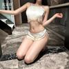Suspender Pajamas Sexy Lace Suspender Large Size Shorts Women's Loungewear Sex Passion Temptation Uniform Set