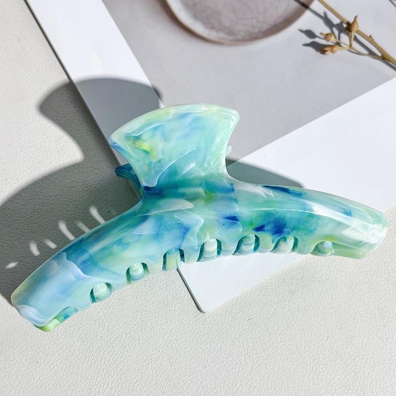 Arc-shaped Marble Gripper High-end Style Shark Hair Clip Large Volume Clip Hair Accessory