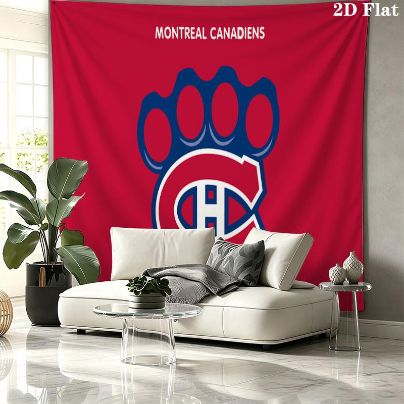 Montreal Canadiens Wall tapestry, aesthetic printed fabric blanket, suitable for bedroom, living room, and home decor.