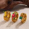 DIY pendant ring ring stainless steel gold-plated exaggerated multi-element pendant ring women