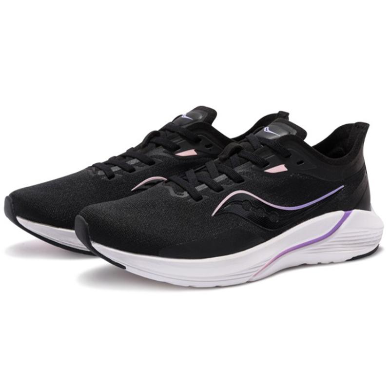 Saucony Humming 2 Cushioned Anti-Slip And Wear-Resistant Lightweight Low-Top Running Shoes Women's Black Pinkish Saucony S18181-4