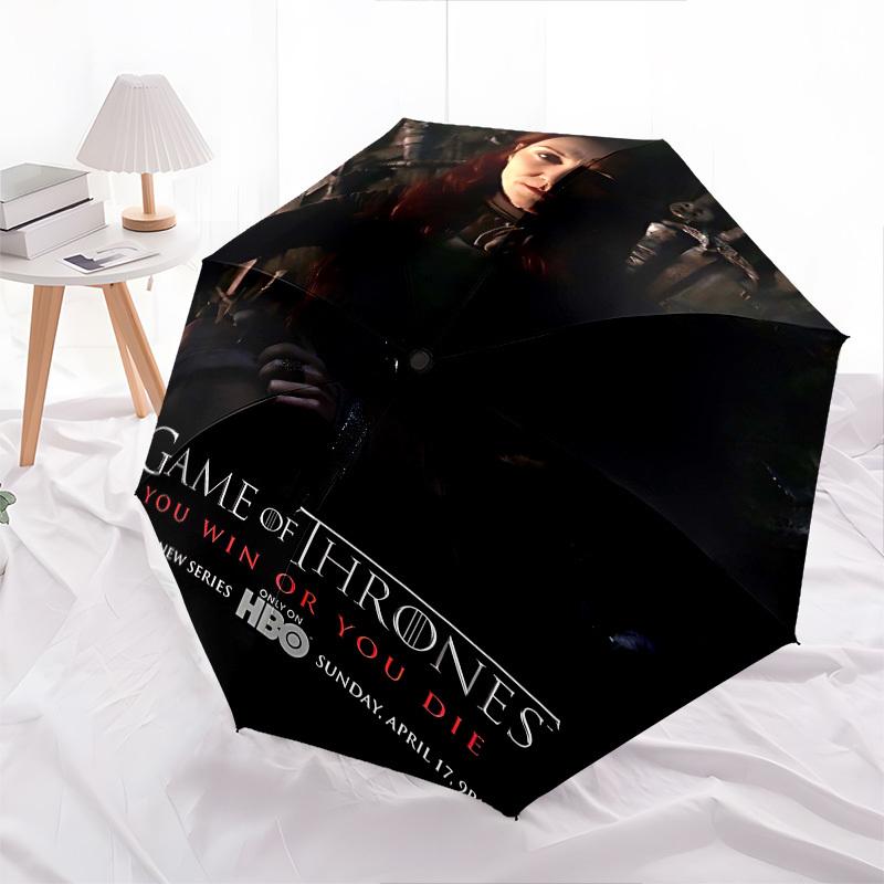 1pc Game of Thrones Automatic Folding Umbrella - Compact 8-Rib Design, Durable Plastic & Iron1328L