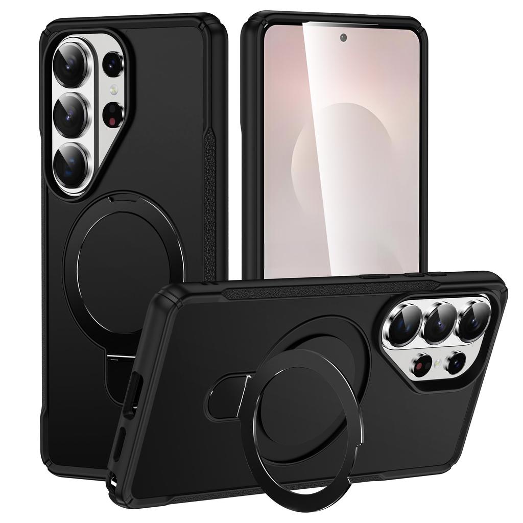 Luxury Magnetic Ring Kickstand Case for Samsung Galaxy S26 Ultra S25 Plus S24 A17 A16 A26 A56 A36 A55 A35 Wireless Charging