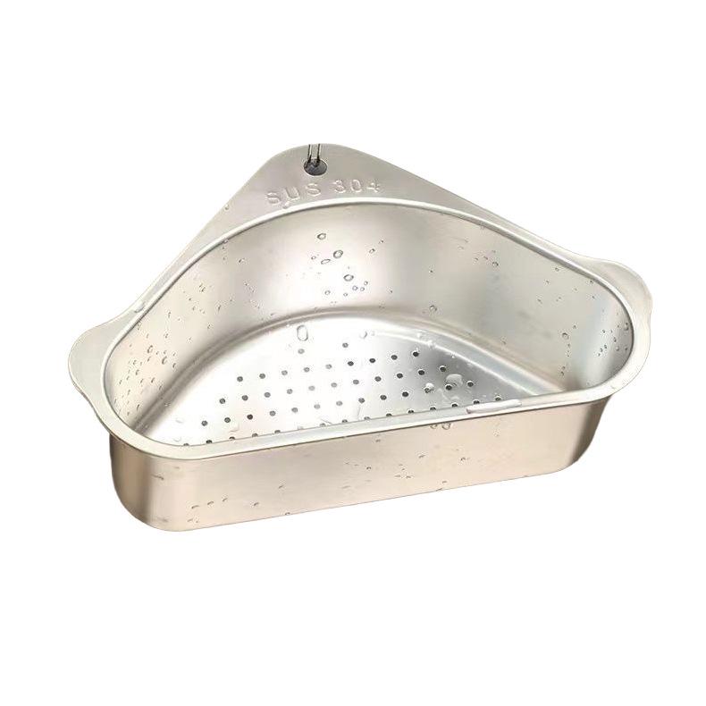 Triangle 304 Stainless Steel Sink Drain Basket - Universal Vegetable & Food Filter Net Gadget