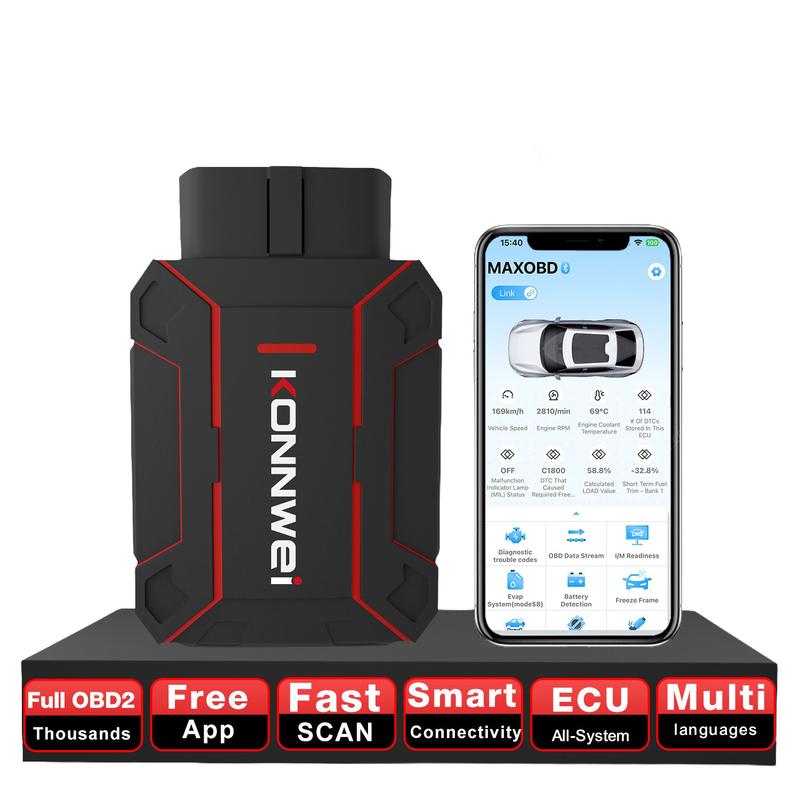 KONNWEI MAXOBD BT 5.2 Full Car System OBD2 Diagnostic Tool For BMW For Benz Code Read Engine ABS For IOS/Android