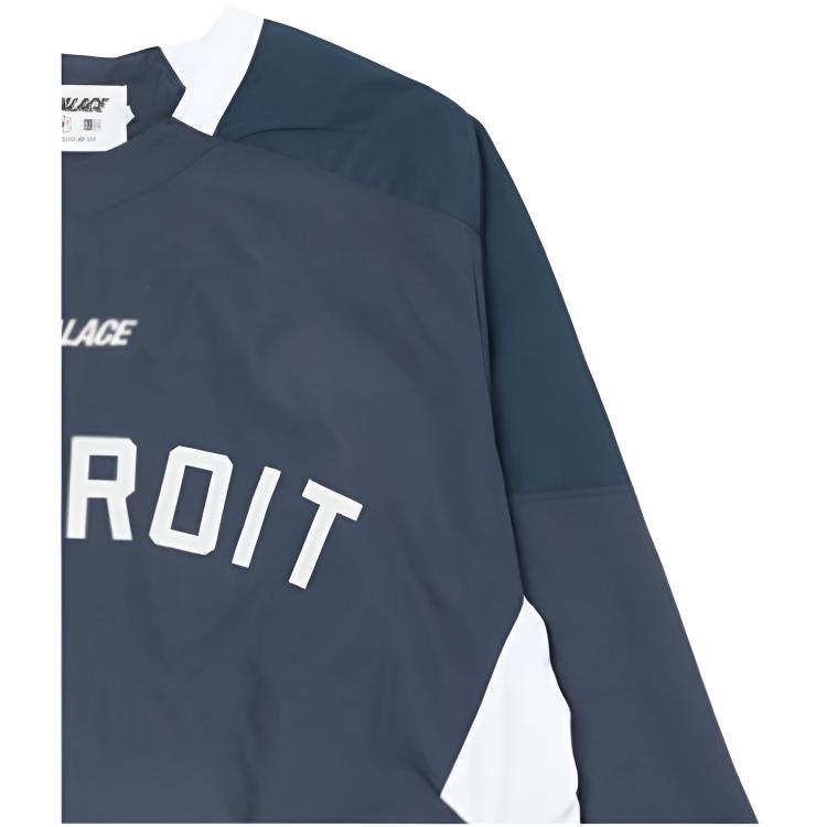 Palace New Era Palace X New Era Collaborative Detroit Tigers Drill Long Sleeve Crew Neck T-Shirt Men Tops Navy P21DNSS005