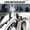 4PCS Hood Prop Rod Clip, Engine Hood Support Rod Holder Clips, 91503-SS0-003 90601S84A01 Car Hood Insulation Retainer Clips, Hood Rod Grommet Clips