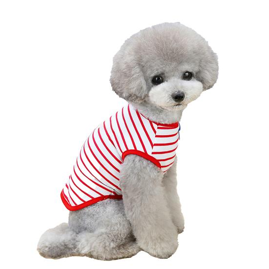 Dog Vest Stripe Design Two-legged Dog Cloth Sleeveless Soft Vest for Pet