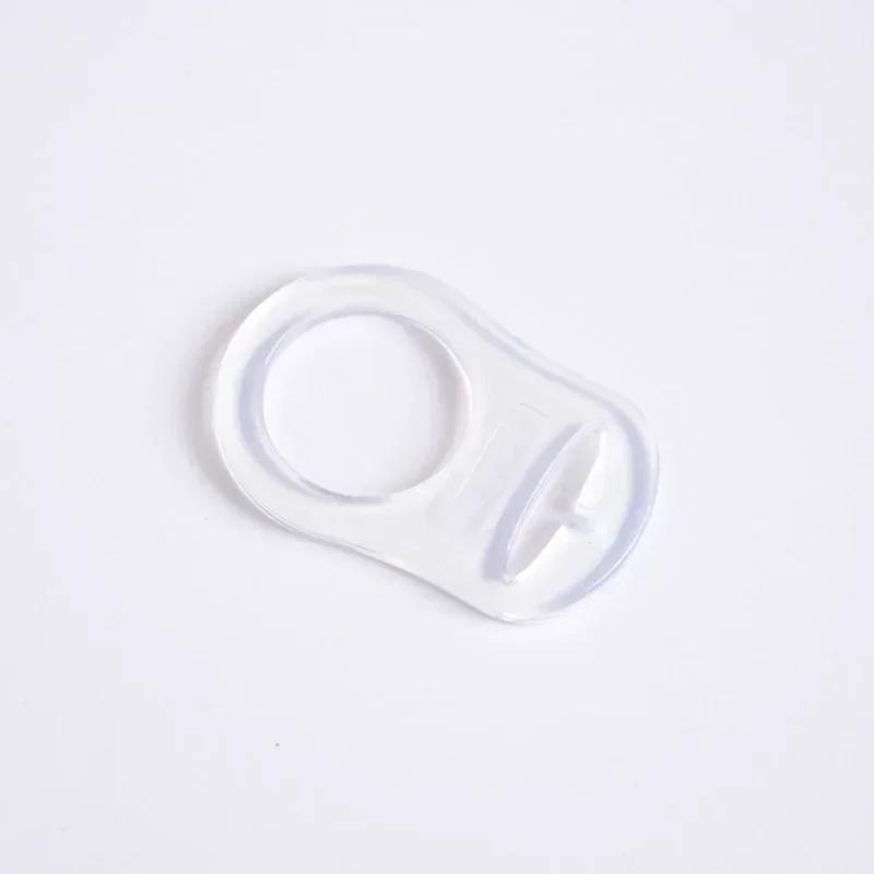 5PCS Baby Dummy Pacifier Holder Clip Adapter for Ring Multi Colors Silicone Button Manual DIY for Newborn Baby Accessories
