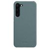 MELKCO For Samsung Galaxy S22 5G Genuine Cow Leather Coated PC Phone Shell Incomplete Cover
