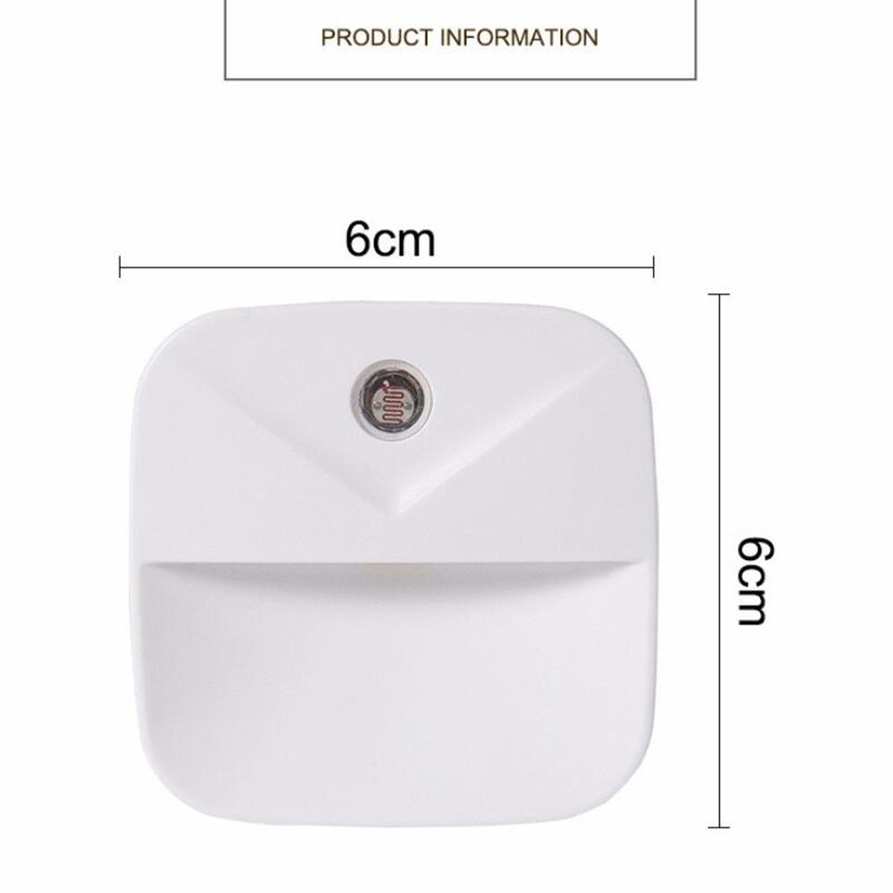 White Plug In Living Room Light Sensor Bedroom Energy Saving Bedside Lamp Night Light Wall Lamp LED