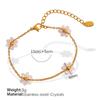 Diy Jewelry Crystal Necklace Summer Cute Colored Crystal Woven Flower Handmade Chain Jewelry Woman