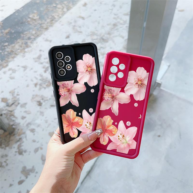 Lily Flower Case For Samsung Galaxy S21 S22 Ultra S21 Plus S20 FE A31 A51 A71 A53 A33 A73 A23 A50 A30 A70 A32 A72 A13 A04 A04E