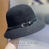 Sunscreen hat women's new spring and summer bucket hat foldable fashion show young sun hat woven straw hat