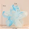 Flower Shaped Hair Claw Clip Resin Marble Texture Gradient Color for Weddings and Parties Daily Use Hair Accessories