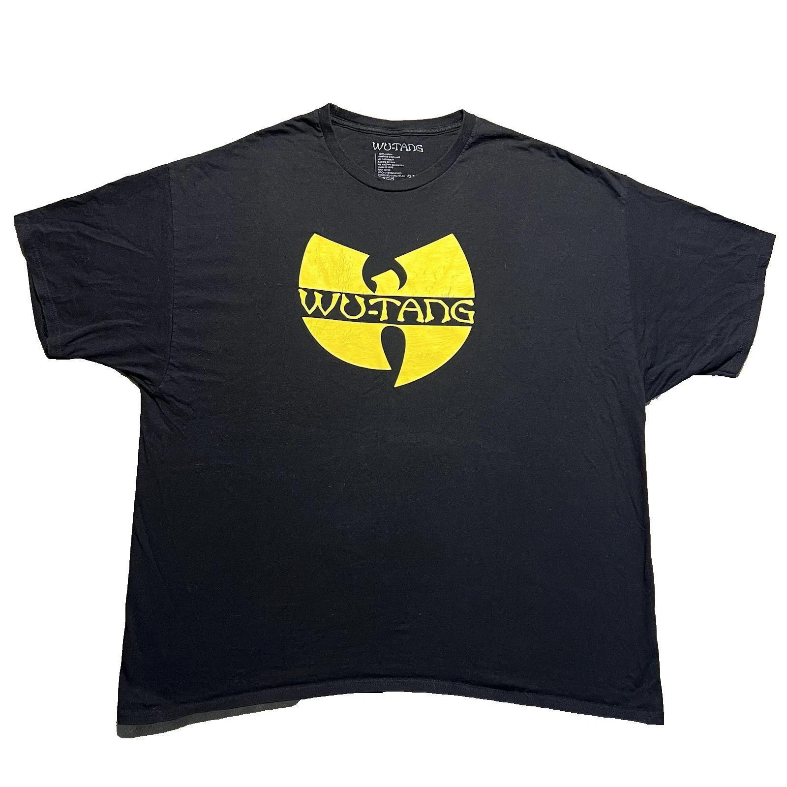 Wu Tang Clan Logo T Shirt Mens 3XL Black Hip Hop Graphic Tee M