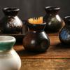 Japanese Style Ceramic Toothpick Holder Simple Mini Toothpick Dispenser Box Small Vases Decor Retro Cotton Swab Storage Jar