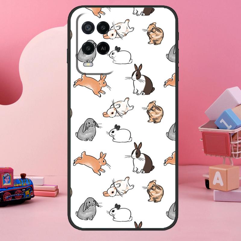 

Rabbits Bunnies Case For Oppo A18 A38 A58 A78 A98 A74 A54 A94 A80 A60 A40 A96 A76 A16 A15 A17 A57 A77 A5 Pro OPPO A74 4G