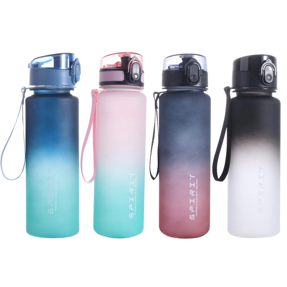 Large Capacity 1 Liter Sports Water Bottle Gradient Color Large Capacity Sports Kettle  Gym