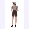 Oktoberfest Clothing Plaid Overalls Suit Women's Bavarian Ding Dong Clothing Bottom Shirt