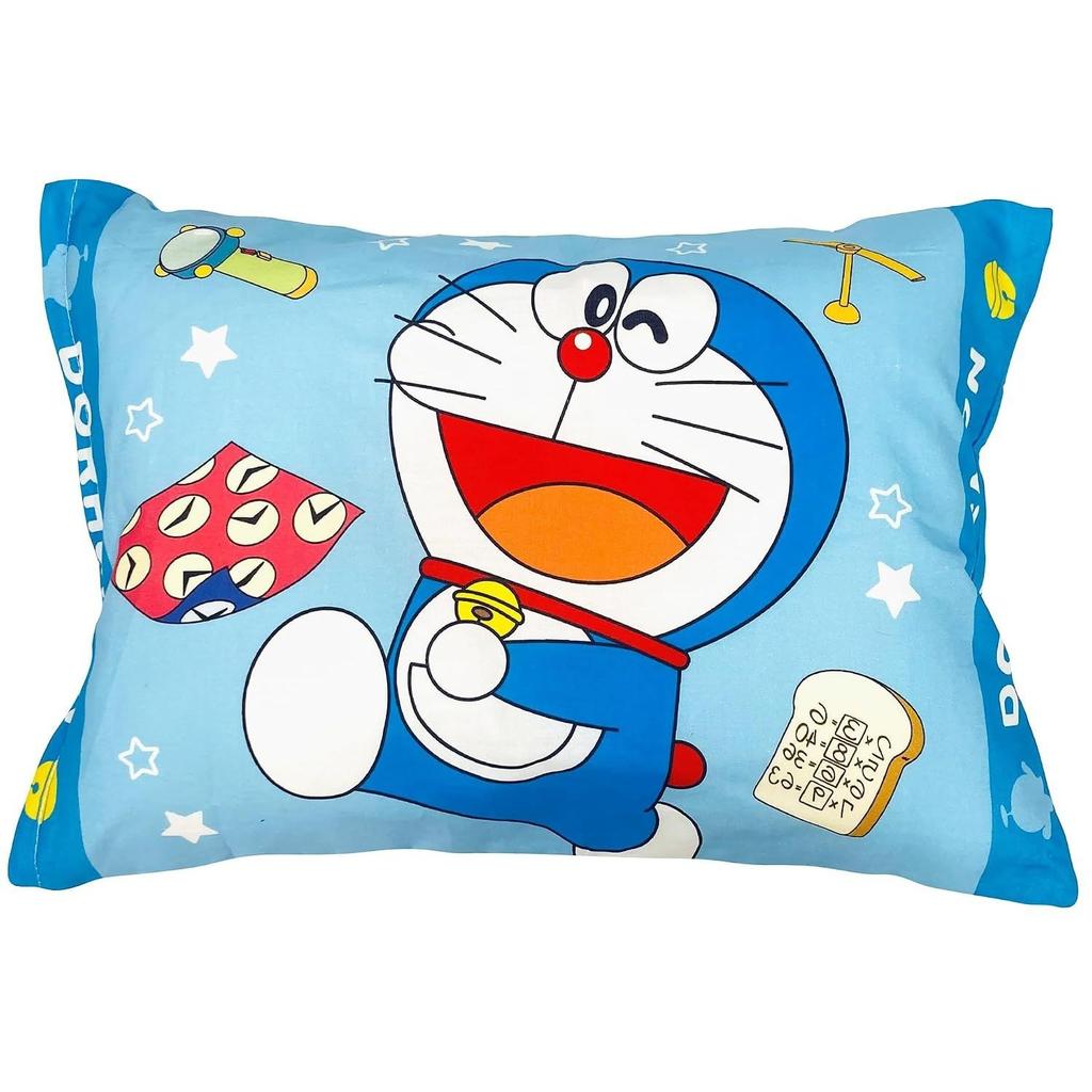 MORIPiLO çocuk yastığı Doraemon cilt dostu kılıf %100 pamuktan yapılmıştır. pamuklu yıkanabilir alçak profilli yaklaşık 28x39cm (Doraemon gizli aletleri).