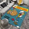 Lucky Luke Last Round Daltons Dynamite Blue Comic Cover for living room bedroom dorm decor vintage retro distressed print printed carpet rug