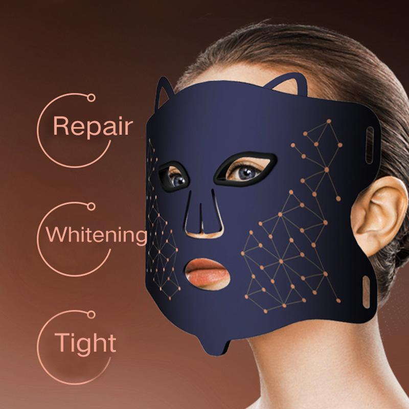 Photon Skin Rejuvenation Instrument, Red and Blue Light Beauty Instrument Household Complexion LED Mask, Red Light Masks Instrument Large Row Light