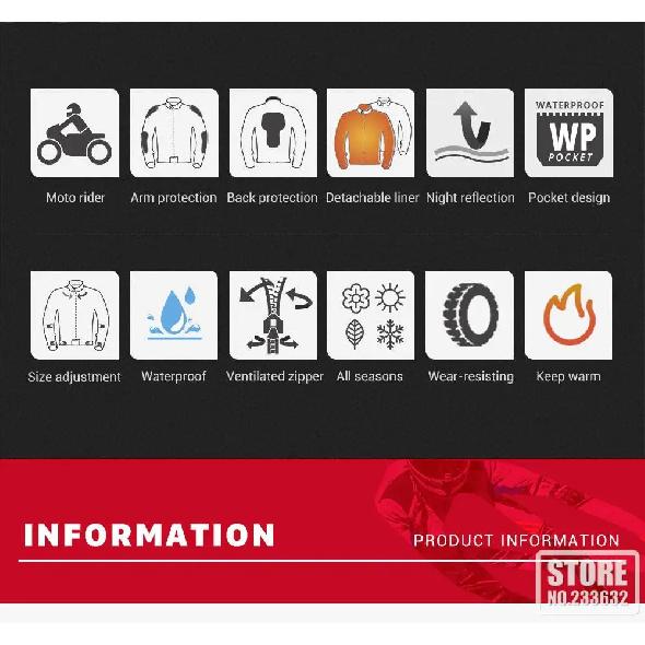 Veste de Moto Imperméable Homme Jaqueta Motocicl Coupe-froid Motocross Moto Biker Équitation Chaquetas Avec Doublure Amovible