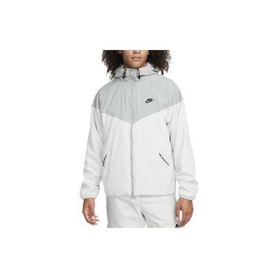 Jaqueta Corta-Vento Esportiva Logo Bordado Color Block Solta Casual com Capuz Masculina jaquetas Verde Iridescente FB8618-330