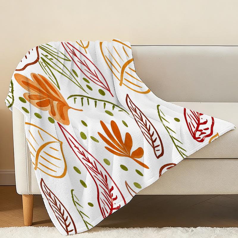 High-density Plush Flannel Blanket Soft, Skin-friendly Cozy Throw, Portable for Home, Car & Air Conditioner, Warm Decorative Blanket.