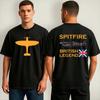 Spitfire British Legend Fighter Aircraft Air Force British Army Uk Flag T-Shirt