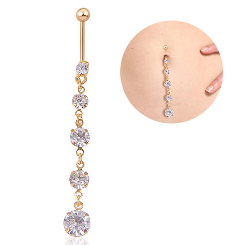 Beleza Anel de Umbigo Barra Joia Piercing Corporal