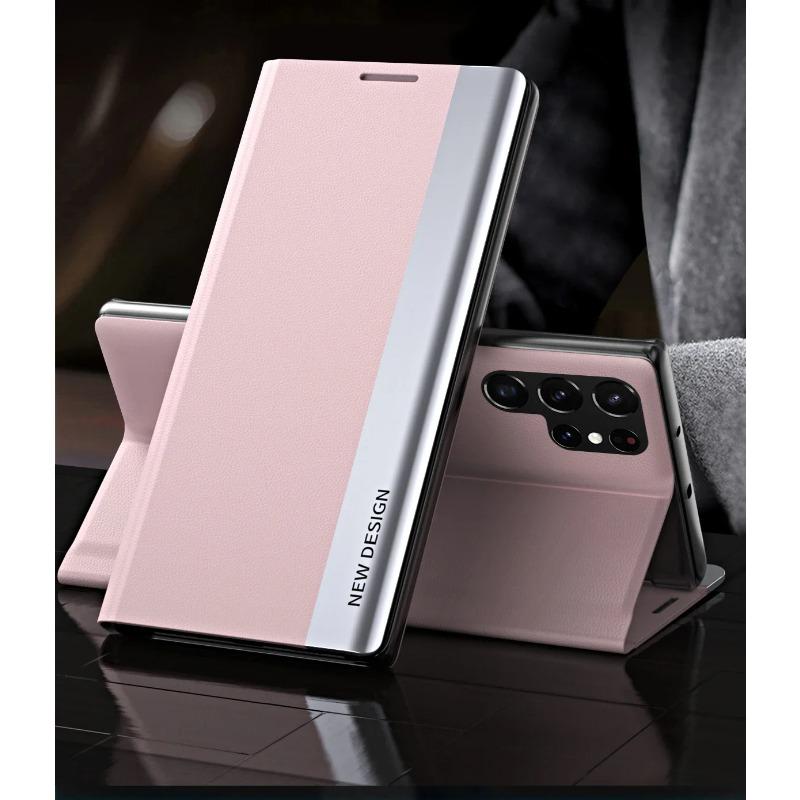 Premium Business SLE Magnetic Flip Kickstand Leather Case for Samsung Galaxy S26 Ultra S26 Pro S25 Edge S24 S23 FE S22 Plus Shockproof Bumper Cover