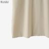 ZANZEA Women Casual Turn Down Collar Summer Short Sleeve Shirt Dress