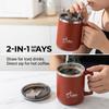 Mini Thermal Coffee Mug with Handle 304 Stainless Steel Insulated Tumbler Leakproof Portable Travel Cup Thermos Water Bottle