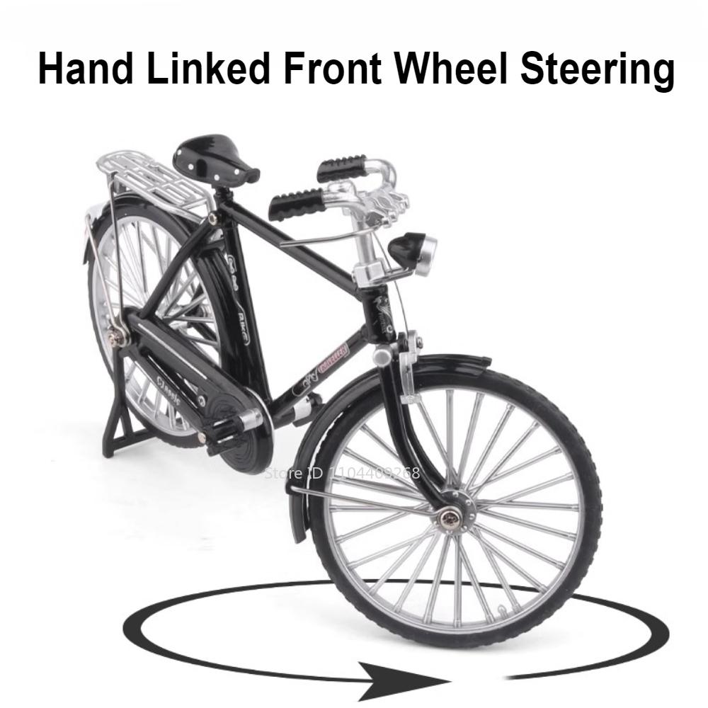 1:8 Scale Retro Bike Mountain Bikes Diecast Model Toy Alloy Rubber Tires Simulation Bicycle Models Collection Gifts for Boys