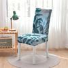 Printed Stretch Chair Cover For Dining Room Office Banquet Kitchen El Chair Protector Elastic Removable Anti-Dirty Seat Cover