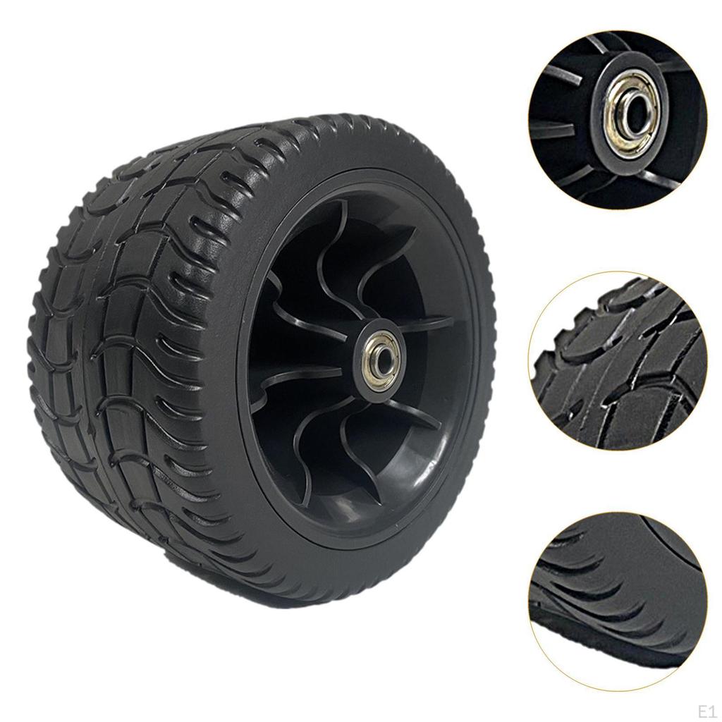 7" Wheelbarrow Tire Solid Assembly Replace Garden Cart Wheel Heavy Duty for