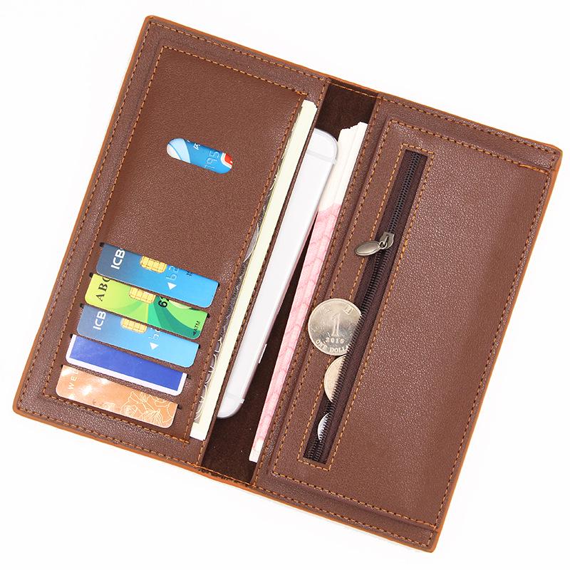 Men Wallets Long Business Wallet Crocodile Embossed Coin Card Holder