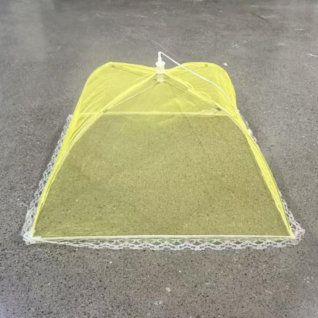 Cort Pliabil Alb cu Plasă pentru Acoperit Mâncarea - Protecție Puternică Împotriva Insectelor și Muștelor, Ușor de Curățat și Depozitat, Perfect pentru Mese în Aer Liber, Picnicuri, Grătare, Scut pentru Mâncare