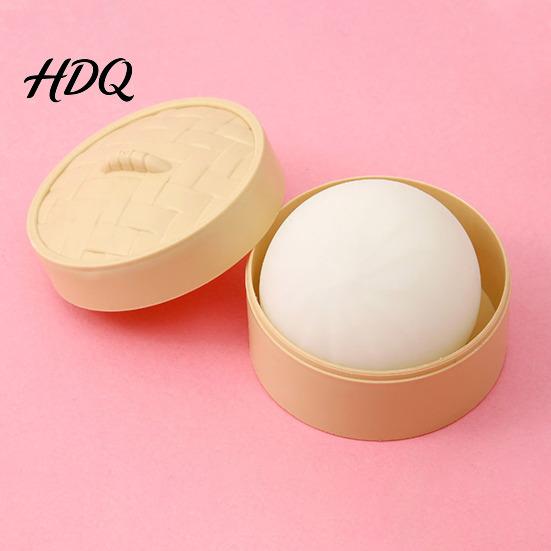 Stress Relief Gadget 1/2/3/4Pcs Simulated Dough Ball Toy with Steamer Steamed Bun Squeeze Adult Fidget Sensory Slow Rising Dumpling Hand Reliever